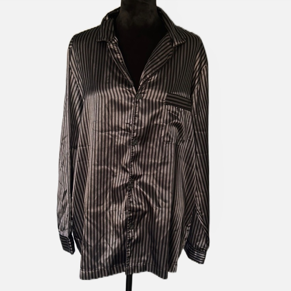 Roundtree and Yorke Stripe Satin Pajama